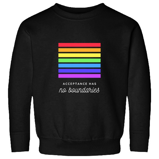 Acceptance Has No Boundaries Pride Graphic Sweatshirts