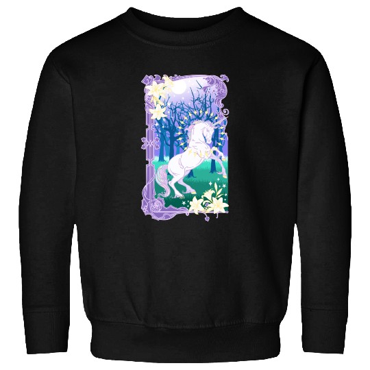 Unicorn fantasy lilac moon Sweatshirts