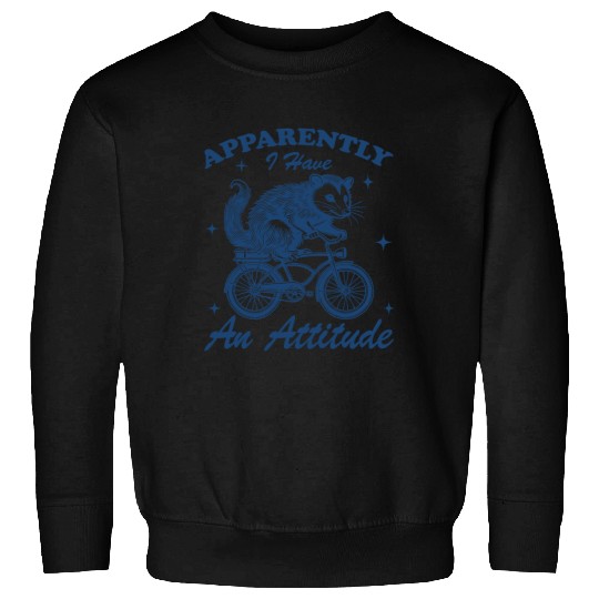 Funny Opossum Biking Sweatshirts