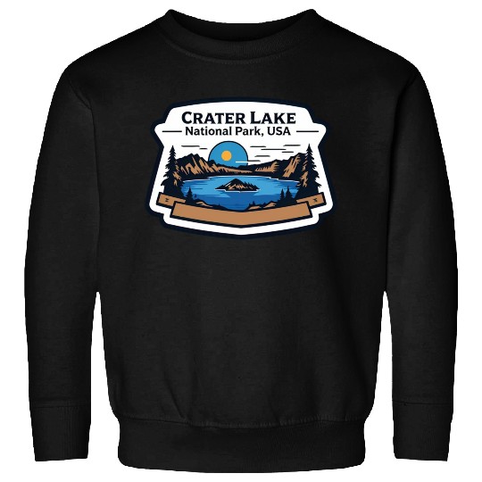 Crater Lake National Park Southern Oregon USA Logo Sweatshirts