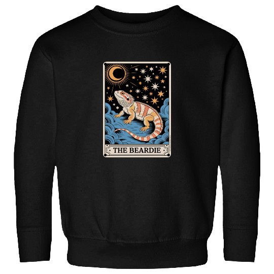 The Beardie Tarot Card Pogona Reptile Lover Sweatshirts