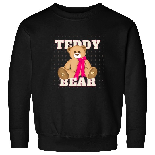 Teddy Bear With A Pink Bow Sweatshirts
