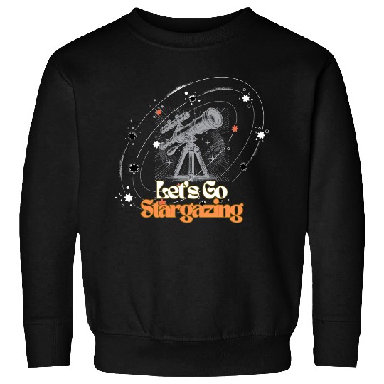 Let’s Go Stargazing – Vintage Telescope Night Sky Sweatshirts