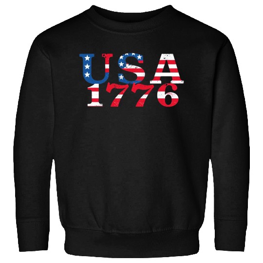 USA Established 1776 Stars Red White Blue Sweatshirts