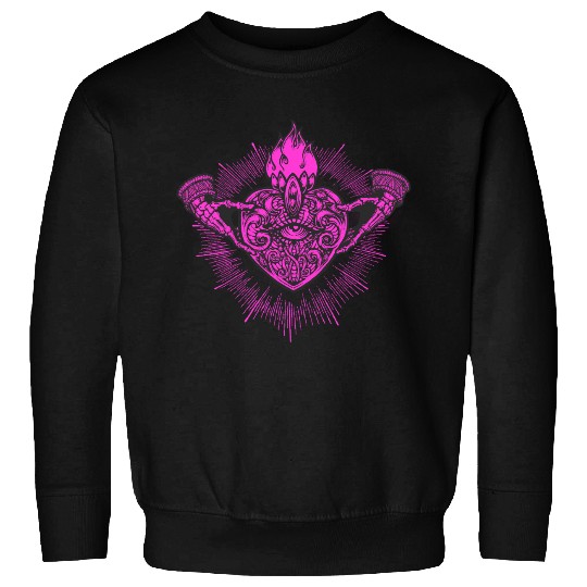 Sacred Heart Claddagh Symbol Pink Sweatshirts