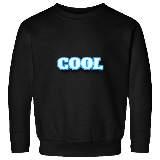 COOL Ice Blue Bold Text Sweatshirts