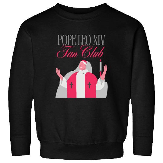 Pope Leo XIV Fan Club, Red & Gray Religious design Sweatshirts
