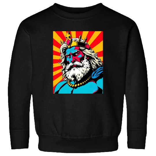 Bold Pop Art Zeus – Colorful Greek God Illustratio Sweatshirts