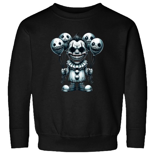 Balloon Horror Clown – Creepy Carnival Nightmare Sweatshirts