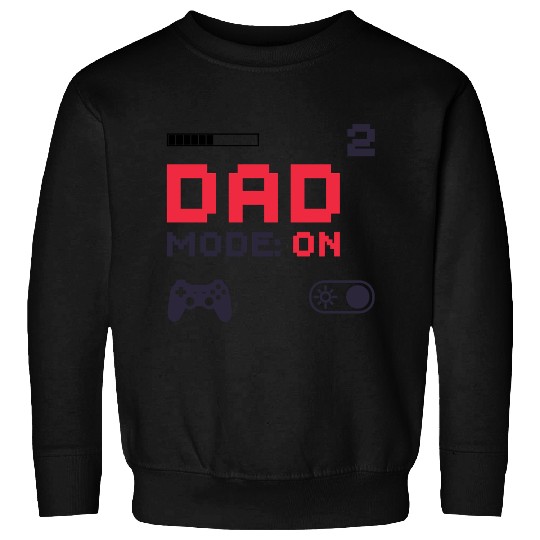 Dad Mode On Retro Gamer Dad Pixel Art Design Sweatshirts