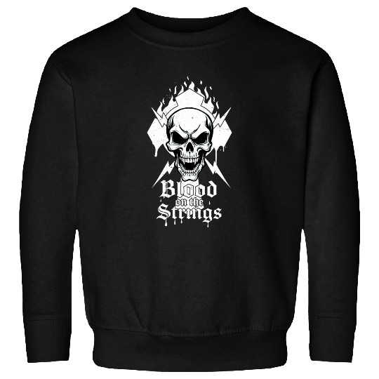 Dark Skull with Lightning and Faith Text Sweatshirts