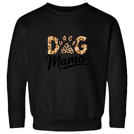Dog Lover Leopard Print Paw Sweatshirts