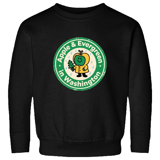 Pacific Northwest Charm Washington Vintage Apple Sweatshirts