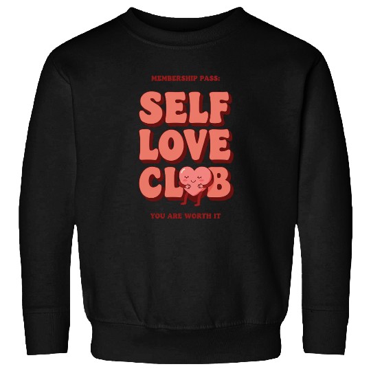 Retro self love club art. You are worth it! Sweatshirts