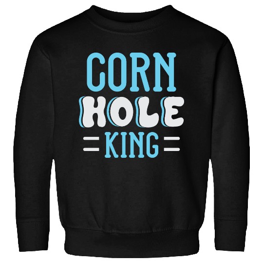 Cornhole King Distressed Badge Sweatshirts