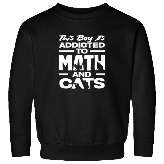 Math Teacher Addicted To Math And Cats Sweatshirts