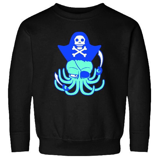 Octopus pirate crew captain sailor buccaneer sail Sweatshirts