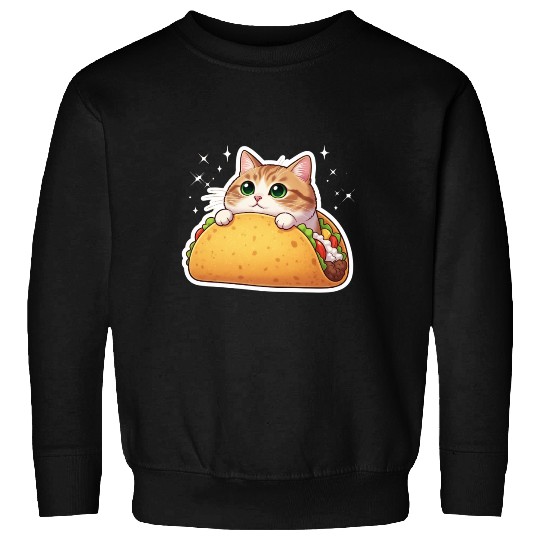 Taco Cat | Cute Kitty in a Taco | Purrfectly Tasty Sweatshirts