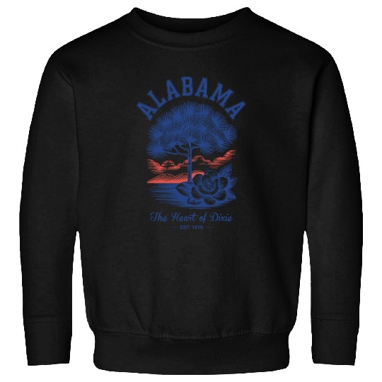 Albm State Outline – License Plate Art Sweatshirts