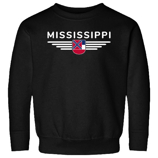 Mississippi State Flag Emblem Design Sweatshirts