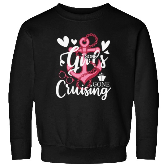 Girls Gone Cruising Pink Cruise Ship Sweatshirts