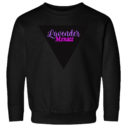 Lavender Menace Black Triangle Sweatshirts
