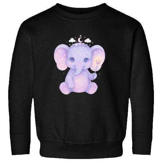 Celestial Baby Elephant Magical Nursery Girl Art Sweatshirts