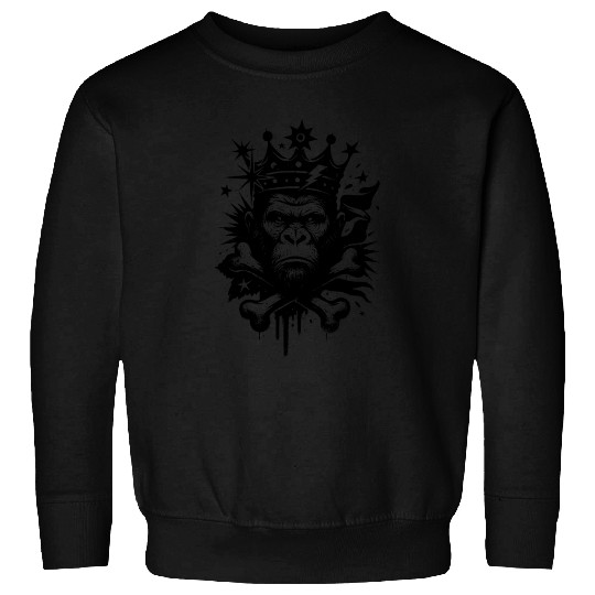 Majestic Gorilla with Crown Sweatshirts