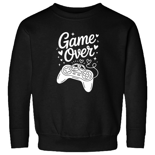 Game Over Wedding Gamer Rings Controller Sweatshirts