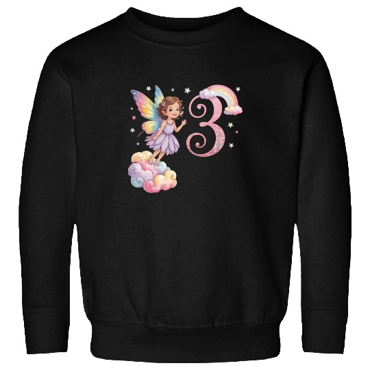 Magical Rainbow Fairy Elf 3nd Birthday Girl Sweatshirts