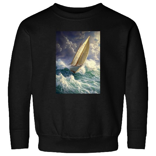 Wild Sailing Through the Storm Sweatshirts