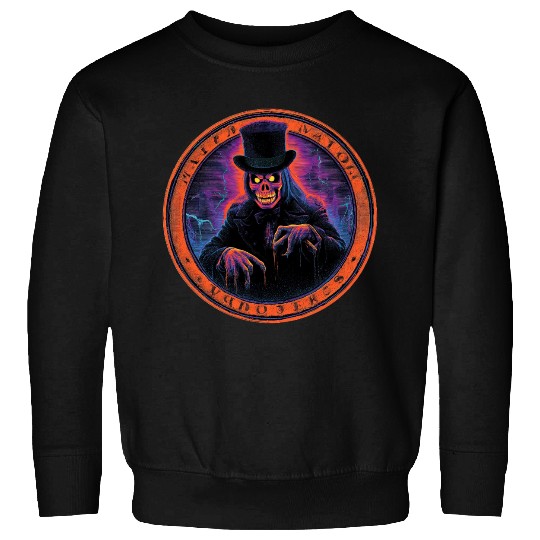 Mortimer Nightshade – Haunted Host Emblem Sweatshirts