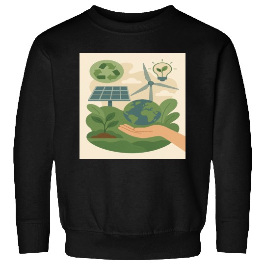 Eco-Friendly Earth Conservation Design Sweatshirts