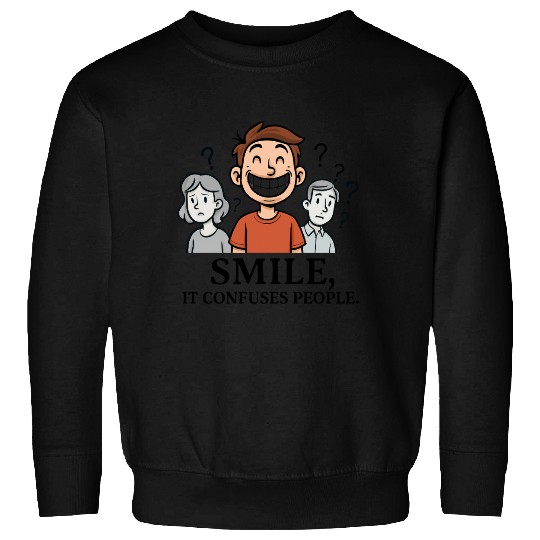 Joyful Smile Motivational Illustration Sweatshirts