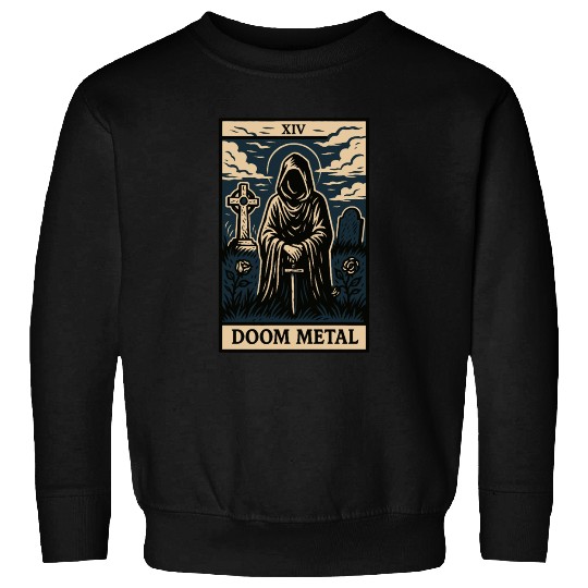 Dooom Metal Tarot Card – Shadows, Sorcery & Solitud Sweatshirts