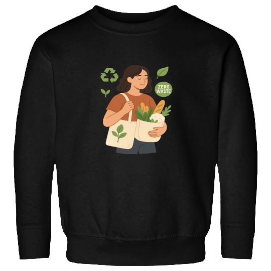 Eco-Friendly Zero Waste Grocery Design Sweatshirts