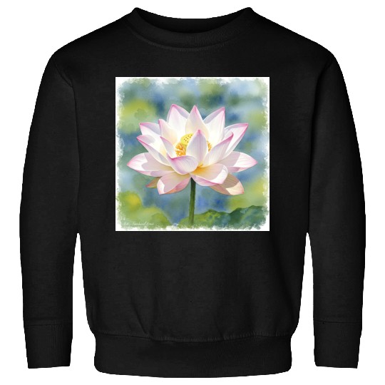 Serene Water Lily Floral Print Sweatshirts