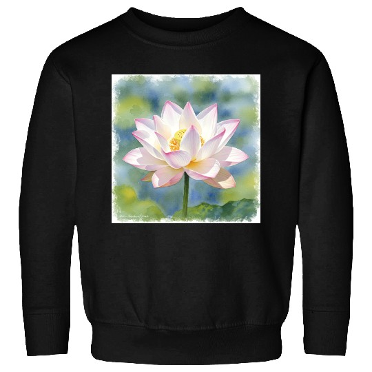 Serene Water Lily Floral Print Sweatshirts