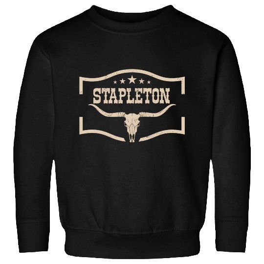 Classic Stapleton Cow Name Vintage Bull Skull Sweatshirts