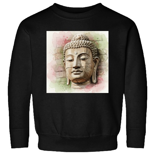 Ethereal Buddha Face Art Sweatshirts