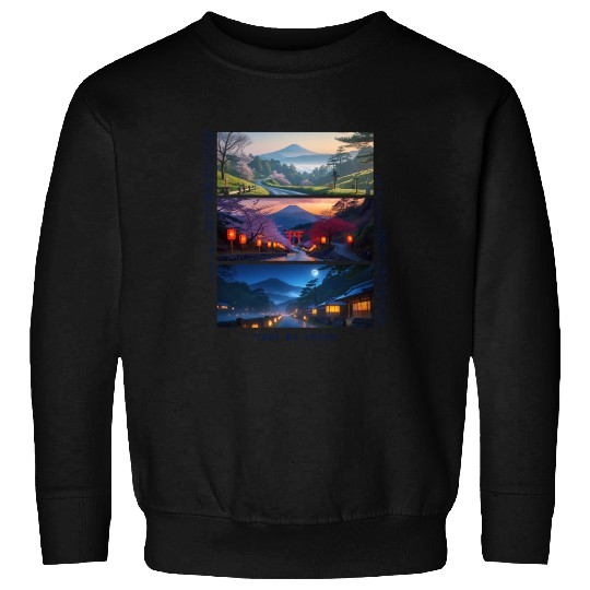 003 - Serene Mount Fuji Nightscapes Sweatshirts