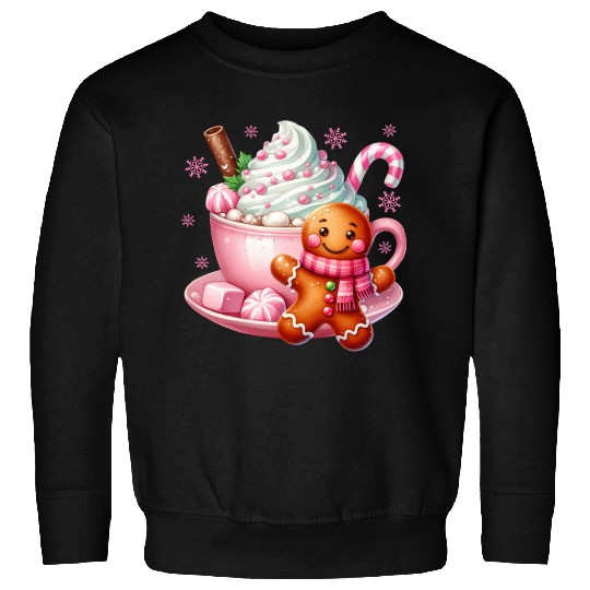 Whimsical Holiday Hot Chocolate Scene Sweatshirts