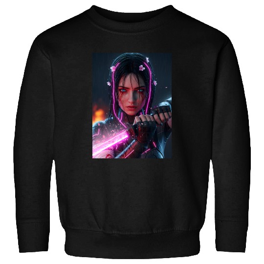 Cyberpunk Samurai Girl Sweatshirts