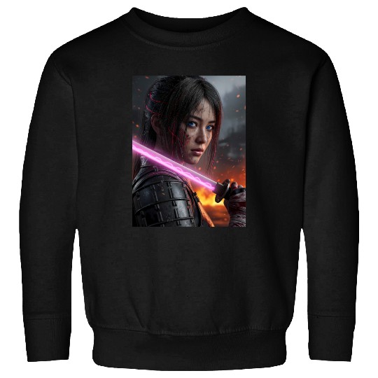 Cyberpunk Samurai Girl Sweatshirts