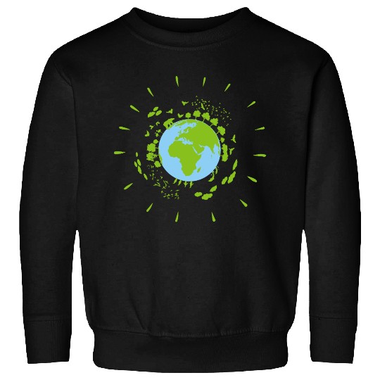 Our Green Planet Earth Cool Illustration Sweatshirts