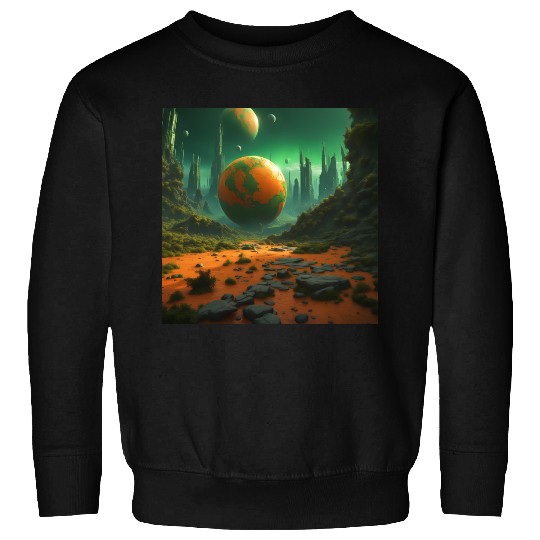 Sci-Fi Futuristic Alien Planet Landscape Sweatshirts
