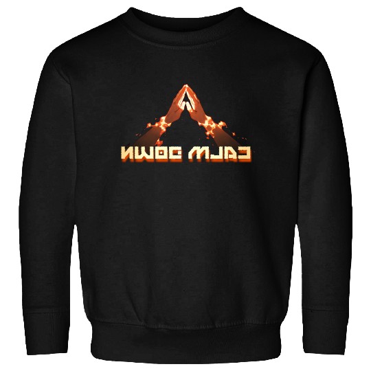 Calm Down! Mirror Image: cool reverse typography Sweatshirts