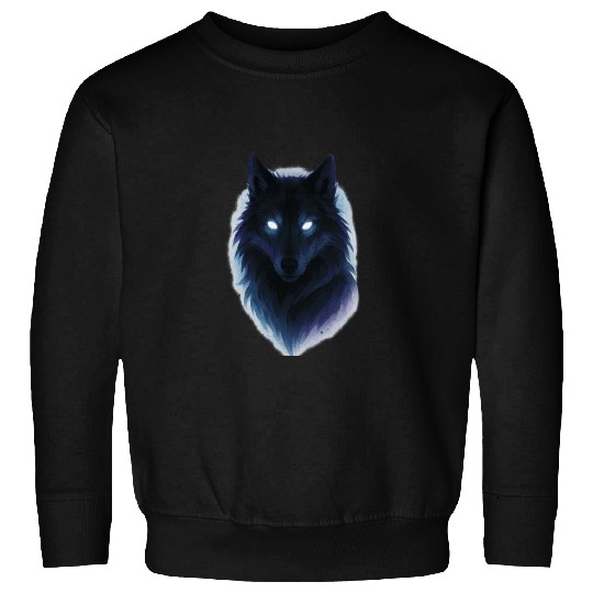 Enigmatic Howling Wolf Design Sweatshirts