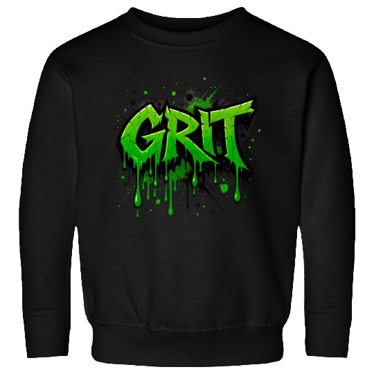 Grit – Bold Green Graffiti Power Sweatshirts