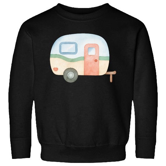 Pastel Caravan Watercolor Illustration Sweatshirts